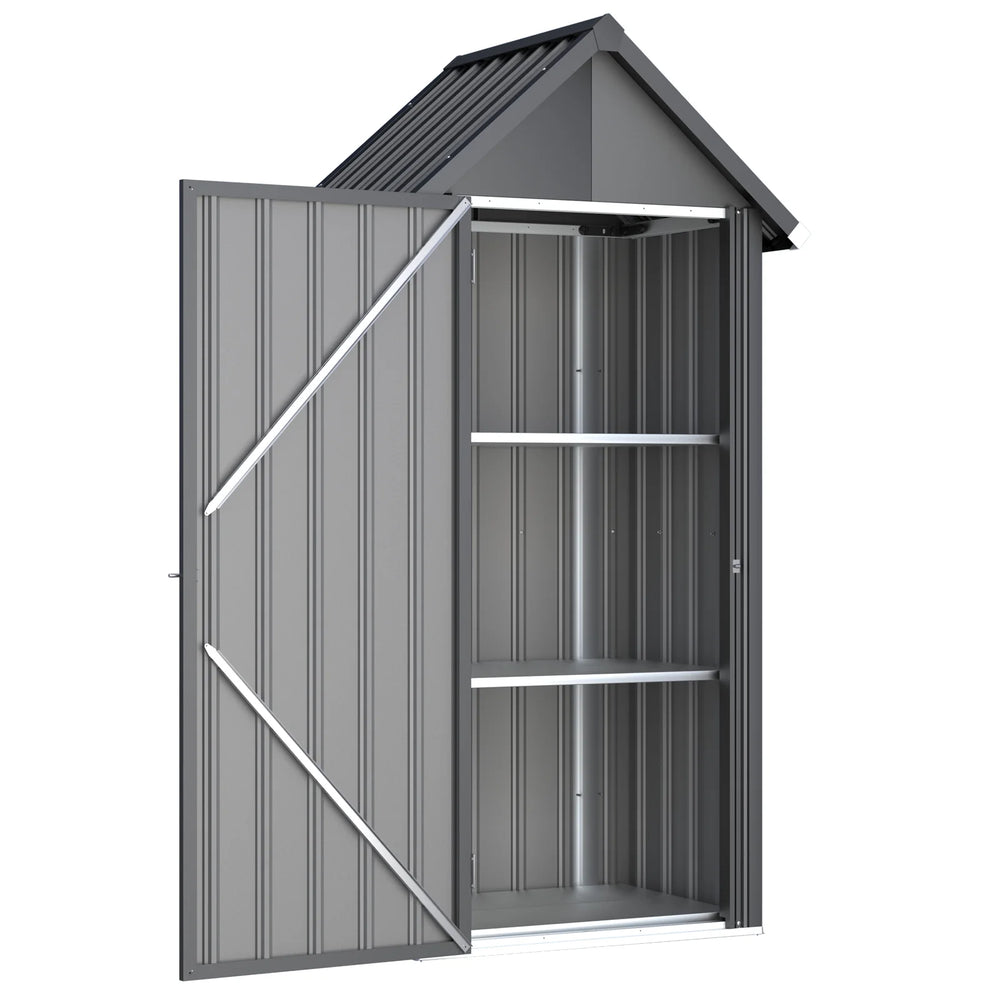 AECOJOY Vertical Outdoor Storage Cabinet with 2 Removeable Shelves