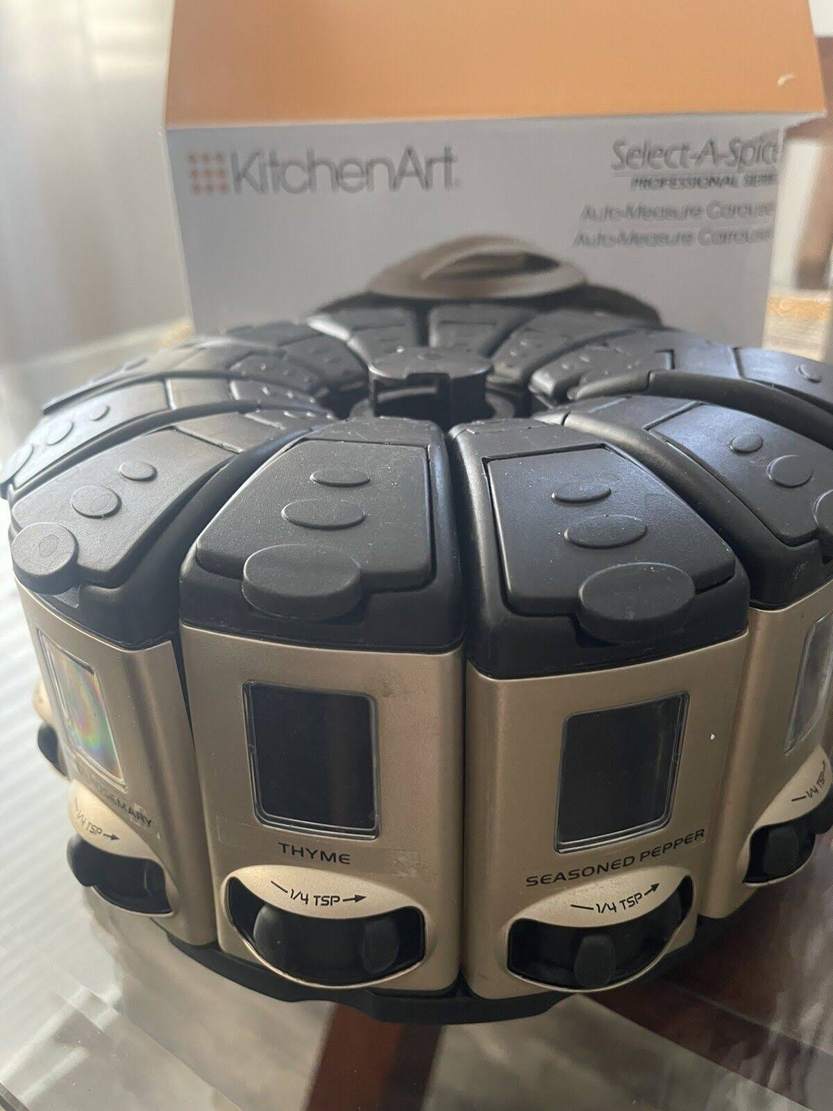 KitchenArt 57010 Select-A-Spice Auto-Measure Carousel Professional Series Satin