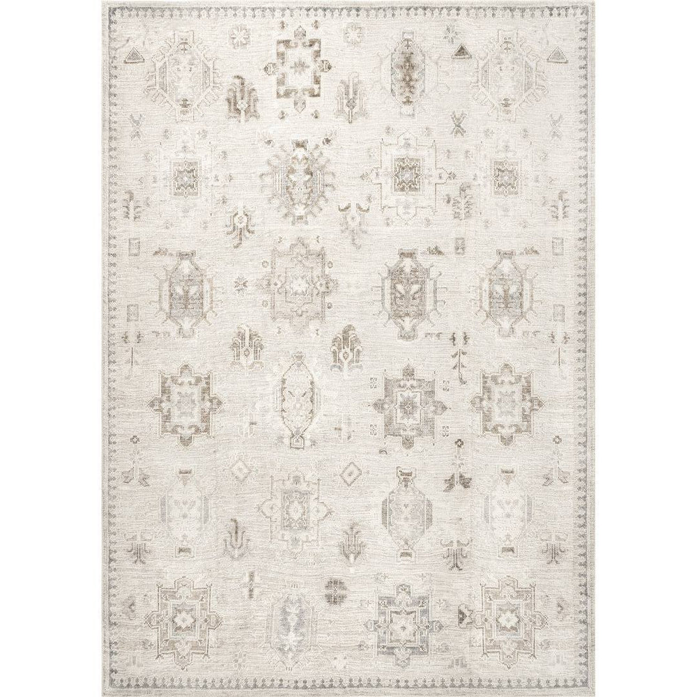 Elverta Oriental Machine Washable Beige Area Rug Birch Lane Rug Size: Rectangle 3' x 5'