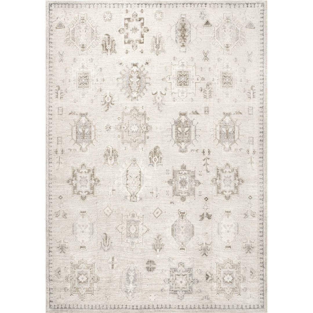 Elverta Oriental Machine Washable Beige Area Rug Birch Lane Rug Size: Rectangle 3' x 5'