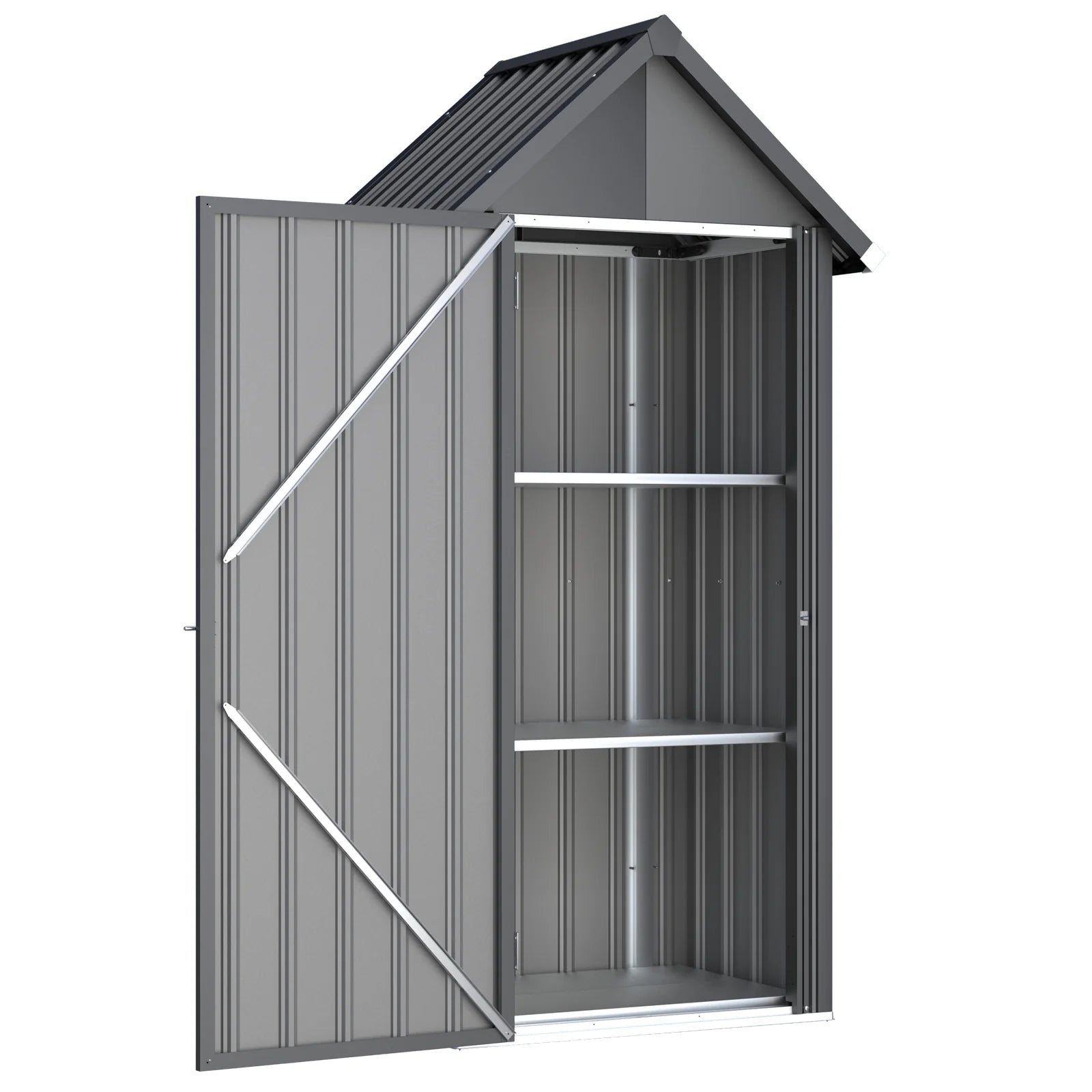 AECOJOY Vertical Outdoor Storage Cabinet with 2 Removeable Shelves